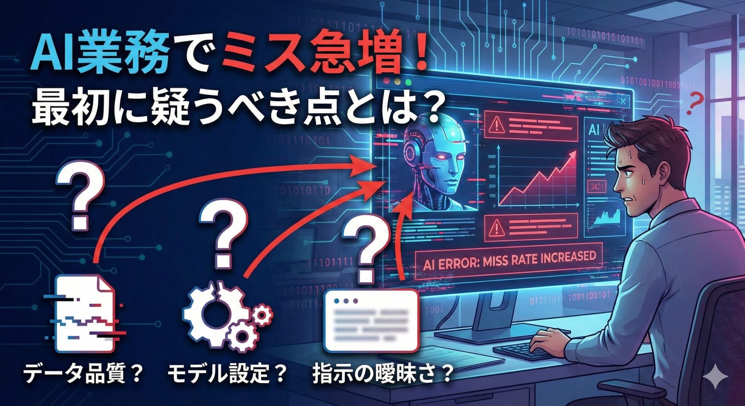 AIに任せた業務でミスが増えたときに最初に疑うべき点