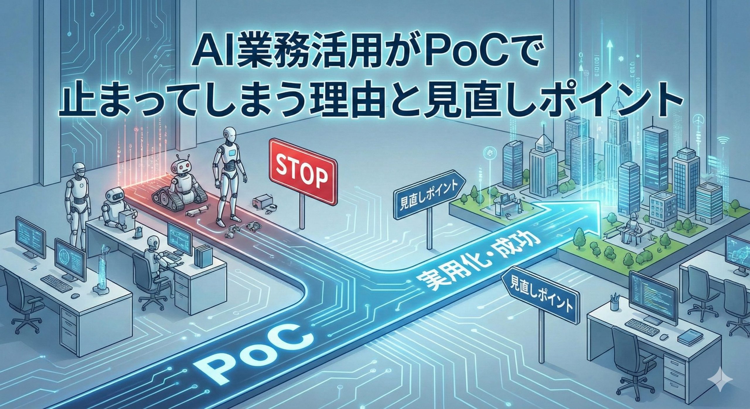 AI業務活用がPoCで止まってしまう理由と見直しポイント